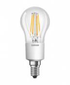 Ampoule LED E14 dimmable / Sphérique claire - 4,5W=40W (2700K, blanc chaud) - Osram transparent en verre
