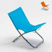 Beach And Garden Design - Chaise de plage pliable légère portable pour la mer Rodeo Couleur: Bleu