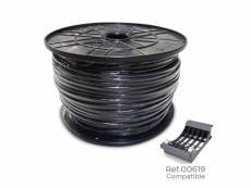 Bobine câble acrylique 1kw 2x1mm noir 400mts (bobine