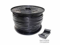 Bobine câble acrylique 5x1,5mm noir 100mts (bobine grande ø400x200mm) E3-28980