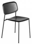 Chaise empilable Soft Edgde 45 / Métal & plastique - Hay noir en plastique