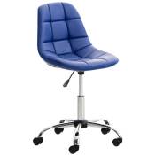 CLP - Chaise de bureau ergonomique pivotante + roues assises de différentes couleurs colore : bleu