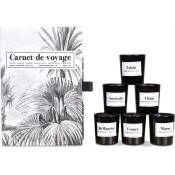 Coffret 6 bougies parfumées Carnet de voyage mini - Noir