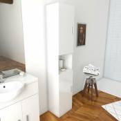 Colonne meuble de salle de bain blanc 35cm - THRIFTY