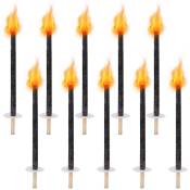 EINFEBEN Torche jardin Torches 42cm cœur de flamme Torches de cire pour enfants Temps de combustion 45 min 50x