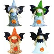 Ensoleille - Décorations d'Halloween, 4 pièces sorcières