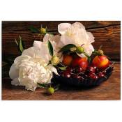 Feeby - Tableau fruits et fleurs - 120 x 80 cm - Marron