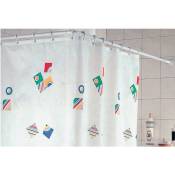 Inferramenta - cadre de douche d&39angle en aluminium blanc 80x80 cm 25 mm pour stores rideaux