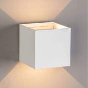 KOSILUM - Applique LED design Cubic - blanc - angle