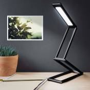 Lampe de bureau led - Luminaire pliable en aluminium sans fil avec micro-USB et crochet amovible - Lumière table de nuit salon - argenté - Rhafayre