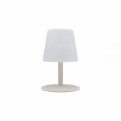 Lumisky Lampe de table sans fil pied en acier crème LED blanc chaud/blanc dimmable STANDY MINI Cream H 25 cm