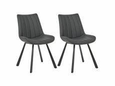Marina - lot de 2 chaises matelassées simili cuir