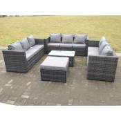 Outdoor Rotin Garden Furniture Lounge Sofa Set, Table
