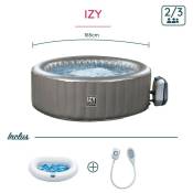 Pack rêve - Spa gonflable Izy Netspa 3 places + bassin rince-pieds + led light