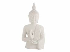 Paris prix - statue déco "bouddha zen" 124cm blanc