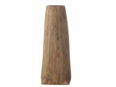 Paris prix - vase long design en céramique "maria" 40cm marron