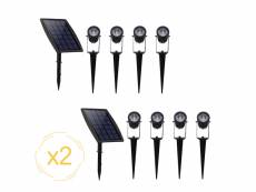 Projecteurs solaires ezilight® solar multi spot - 2 packs de 4 lampes Projecteurs solaires EZIlight® Solar multi spot - 2 packs de 4 lampes