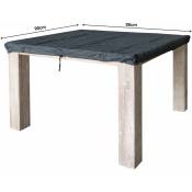 Quick Star - Housse de table 90x90cm avec cordon de serrage et coutures scellées