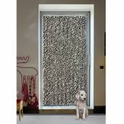 Rideau de porte en chenille - Gris - 90 x 220 cm
