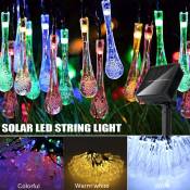Solar 10M 100LED Water Drop String Lights Paysage Raindrop
