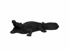 Statuette déco "crocodile" 100cm noir