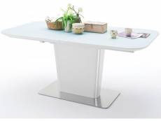 Table à manger extensible laqué blanc mat - 140-180 x 76 x 85 cm -pegane-