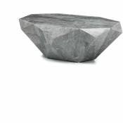Table basse moderne en pierre fossile grise 120 x 70