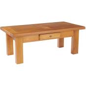 Table basse rectangle bois chêne massif - la bresse - Chene moyen