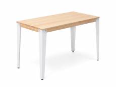Table bureau lunds 120x60x75cm blanc-naturel. Box furniture