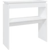 Table console Blanc 80x30x80 cm