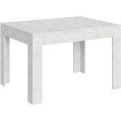 Table extensible 90x120/180 cm Bibi Spatolato Blanc