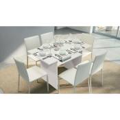 Table extensible Dgalles, Table à manger avec ouverture de livre, Console polyvalente extensible, Fabriqué en Italie, 120x70h75 cm, Blanc - Dmora