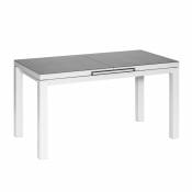 Table rectangulaire et extensible pour 6/8 personnes - Gris Perle - 140/180 x 75 x 76 cm