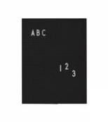 Tableau mémo A4 / L 21 x H 30 cm - Design Letters noir en plastique