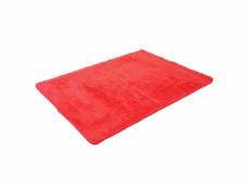 Tapis hwc-f69, shaggy, épais, poil long, tissu/textile, cotonneux, doux, 230x160cm ~ rouge