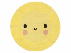 Tapis lilipinso 100% coton diamètre 100 cm - emojie