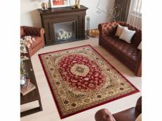 Tapiso yesemek tapis salon motif oriental traditionnel rouge beige floral doux 300x500 6956D RED 3,00*5,00 YESEMEK