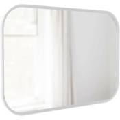 Umbra - Miroir rectangulaire rebord caoutchouc 61 x 91 cm Hub - Blanc