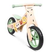 Vélo sans pédales pour enfants en bois naturel vert