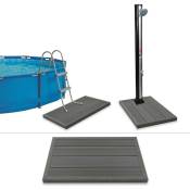 Vidaxl - lément de plancher pour douche solaire/échelle de piscine wpc
