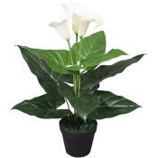 Vidaxl - Plante artificielle avec pot Lis Calla 45 cm Blanc Blanc