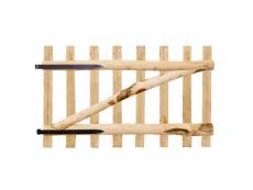 Vidaxl portillon simple de clôture bois de noisetier 100x60 cm 142589