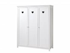 Vipack amori armoire 3 portes laqué blanc AMKL1314
