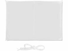 Voile d'ombrage rectangle 2 x 3 m blanc helloshop26 13_0002931