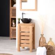 Wanda Collection - Petit meuble salle de bain wc Zen en teck 40cm - Marron