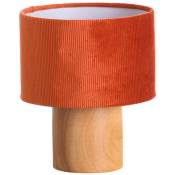 7hsevenon - Lampe à poser Natural Eco Red 18x18x22cm Deco - Rouge/Naturel