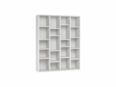 Bibliothèque design en bois blanc l149 cm rythm