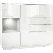 Buffet haut Metro V2 Cabinet Commode Blanc haute brillance