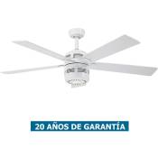 Casafan - Ventilateur de plafond avec lumière 513219 alu 132 we blanc/blanc