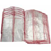 Casâme - Lot de 13 housses pour vêtements transparent polyéthylène - Transparent
